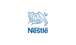 Logotipo Nestle em Azul.