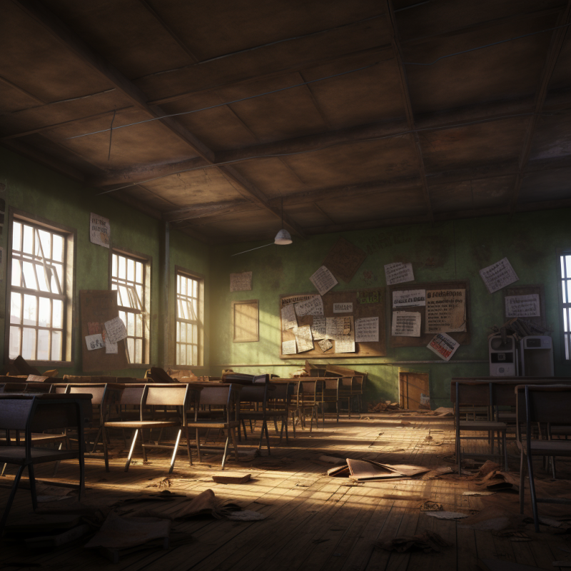 Sala de aula vazia professores desvalorização